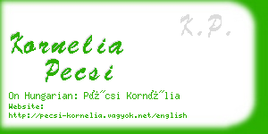 kornelia pecsi business card